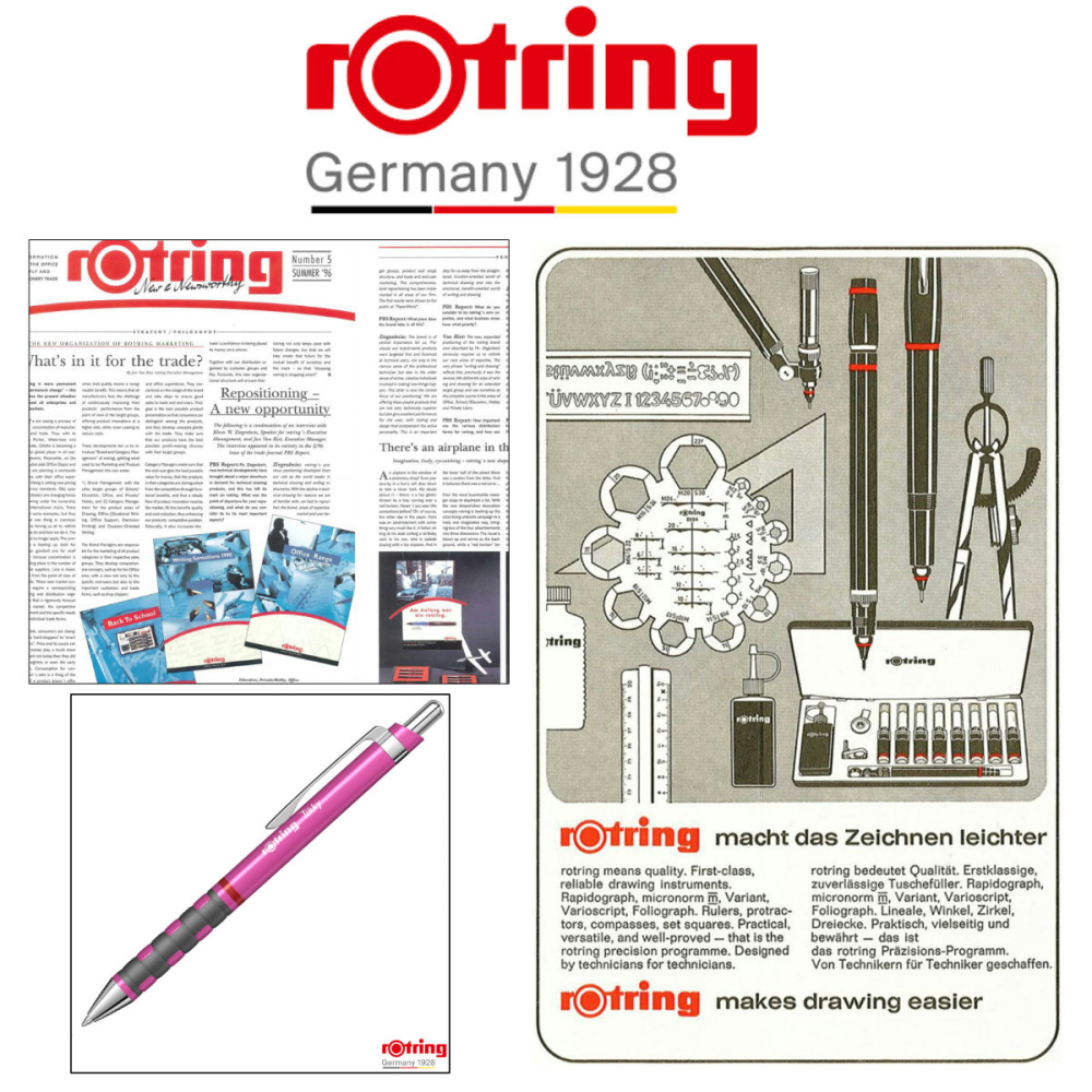 Pix Tikky 3 Roz Neon cu Clip, Mina Jumbo Albastra 0.7mm, Grip Ergonom din Cauciuc, pentru Scriere Extensiva, Rotring [5]