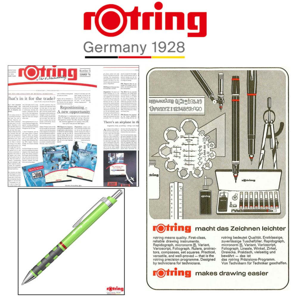 Pix Tikky 3 Verde Neon cu Grip Ergonom din Cauciuc si Mina Jumbo Albastra 0.7mm, pentru Scriere Extensiva si Uz Intensiv, Rotring [5]