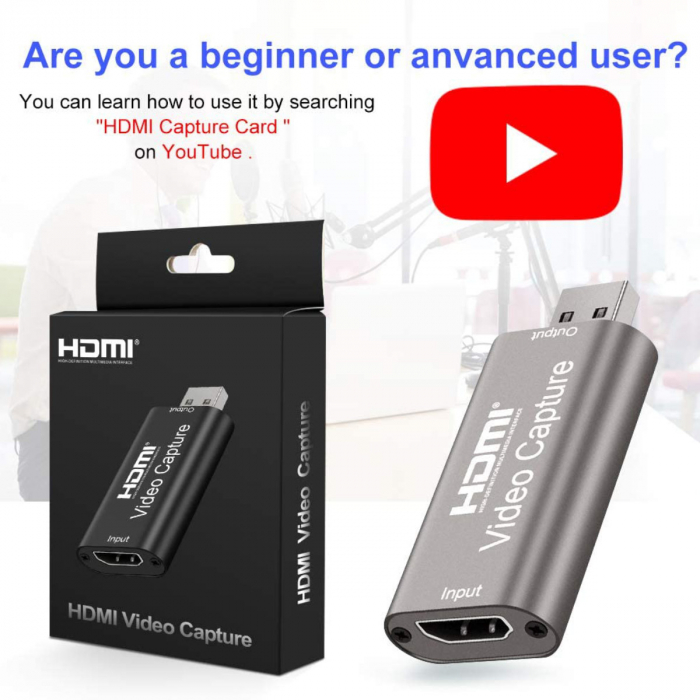 Placa de captura video HDMI la USB 2.0, rezolutie 1920 x 1080 la 30 Hz Full HD, Plug & Play [7]