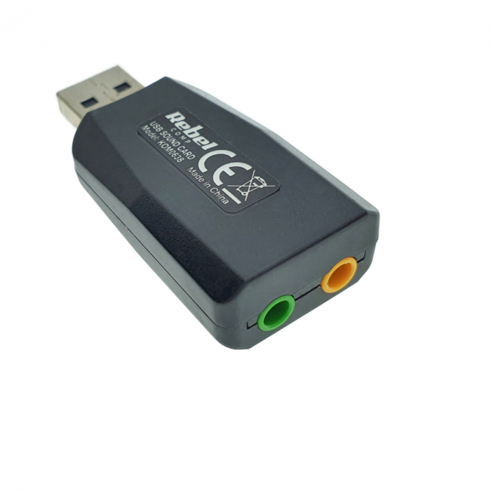 Placa de sunet 5.1, conectare USB, Rebel 3D, cu intrare microfon, iesire sunet, 2 x jack 3.5mm [2]