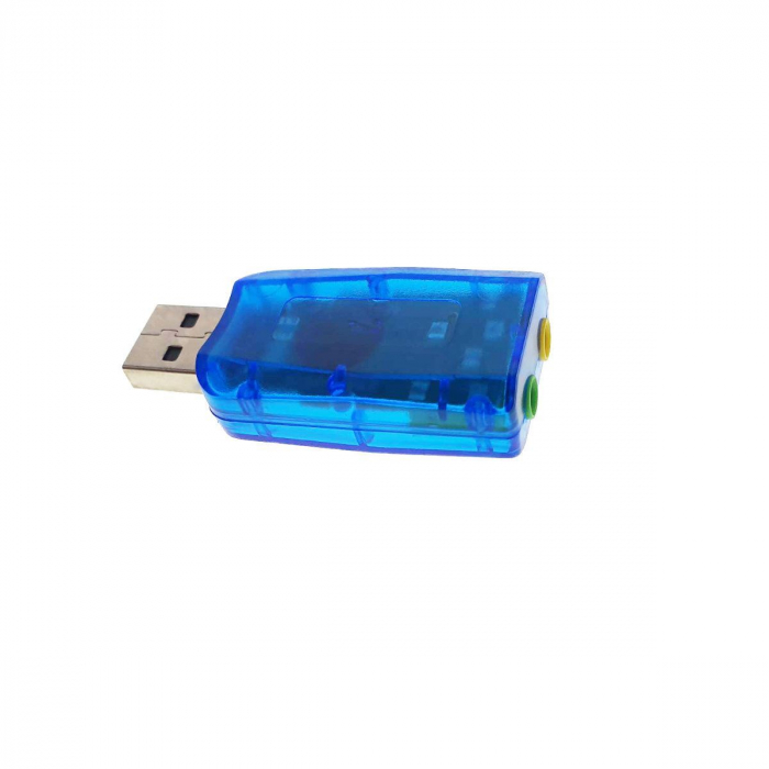 Placa de sunet USB, 3D Sound, intrare microfon 1x jack 3.5mm si iesire audio stereo 1x jack 3.5mm [3]
