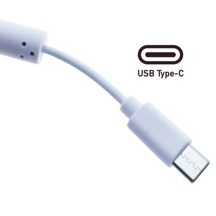 Placa de sunet USB Tip C, cu iesire 2 x Jack 3.5mm mama, Virtual 7.1 Channel, butoane de comanda, indicatori Led, alba [5]