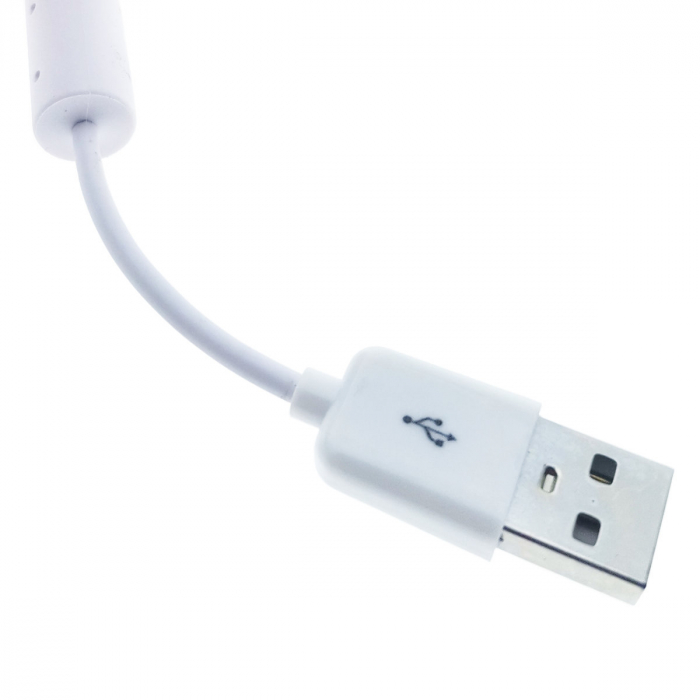Placa de sunet USB, Virtual 7.1 Channel, cu iesire 2 x Jack 3.5mm mama, butoane de comanda, indicator Led, alba [5]