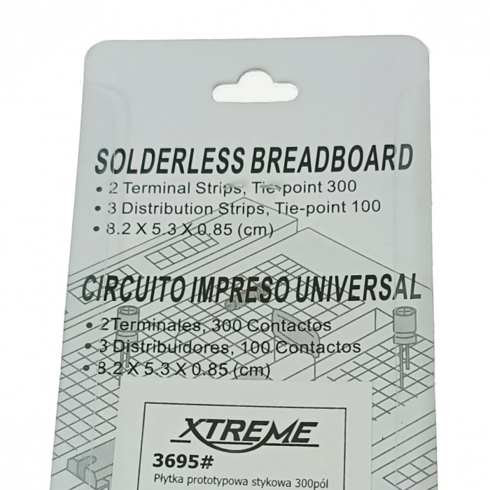 Placa pentru prototipuri electronice fara lipire, Xtreme 09957, 300 puncte contact, alba [4]