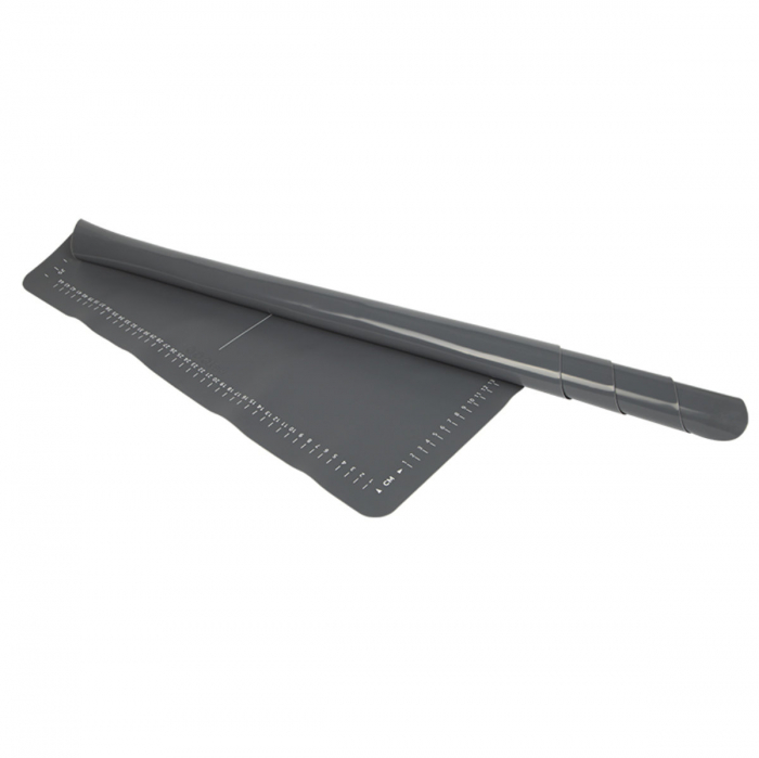 Plansa modelatoare 500x700 mm, cu grile de masurare marcate, din silicon alimentar pentru framantat, gri [2]