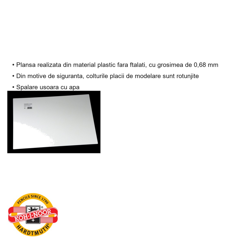 Planseta pentru modelaj Koh-I-Noor, plastic fara ftalati, format A3, protectie masa de lucru [3]