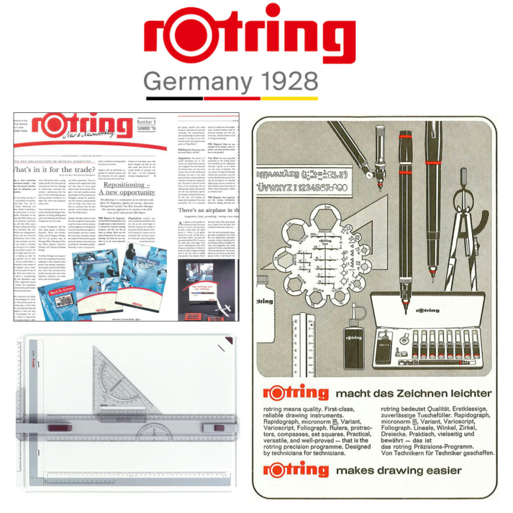 Planseta Proiectare A3 Rapid Rotring, Set Profesional cu Echer si Sistem Triplu de Fixare [5]
