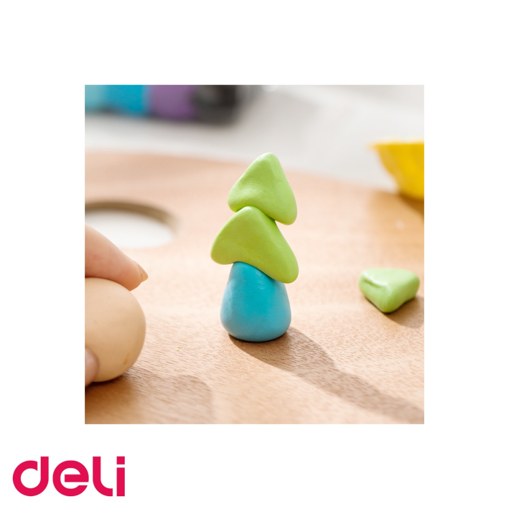 Plastilina Deli 6 culori, 120g, cutie carton, pentru modelaj si lucru manual [5]