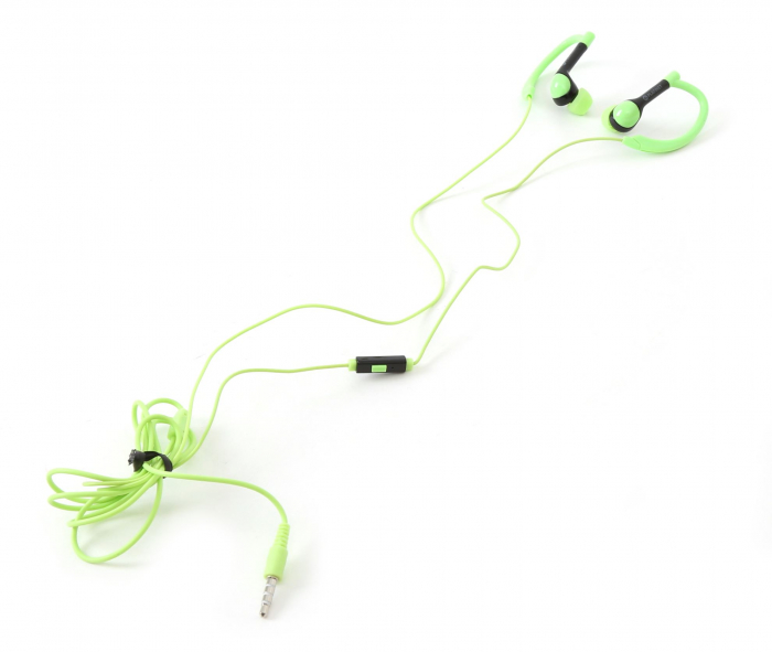 PLATINET IN-EAR EARPHONES + MIC SPORT PM1072 GREEN [42940] [4]