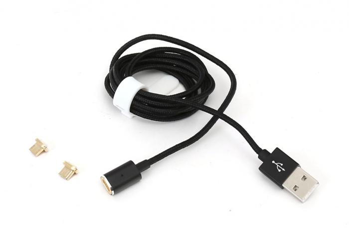 Cablu Platinet Micro Usb la Usb, with 1Xmagnetic 1m black - PUCMPM1B [3]
