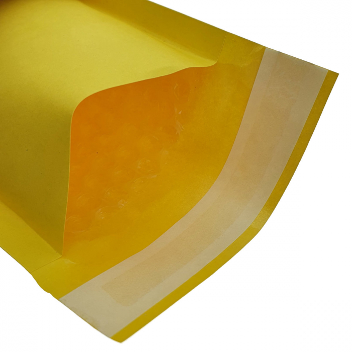 Plic anti-soc cu bule, 120 x 140 mm, TM-11896, cu clapeta de 30mm adeziva, galben [4]