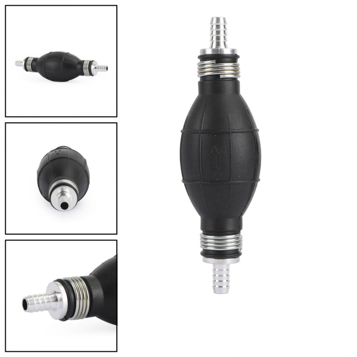 Pompa manuala de ulei si combustibil pentru amorsare, diametru supapa de 9mm, cu 2 supape, unisesns, 41837, neagra [3]