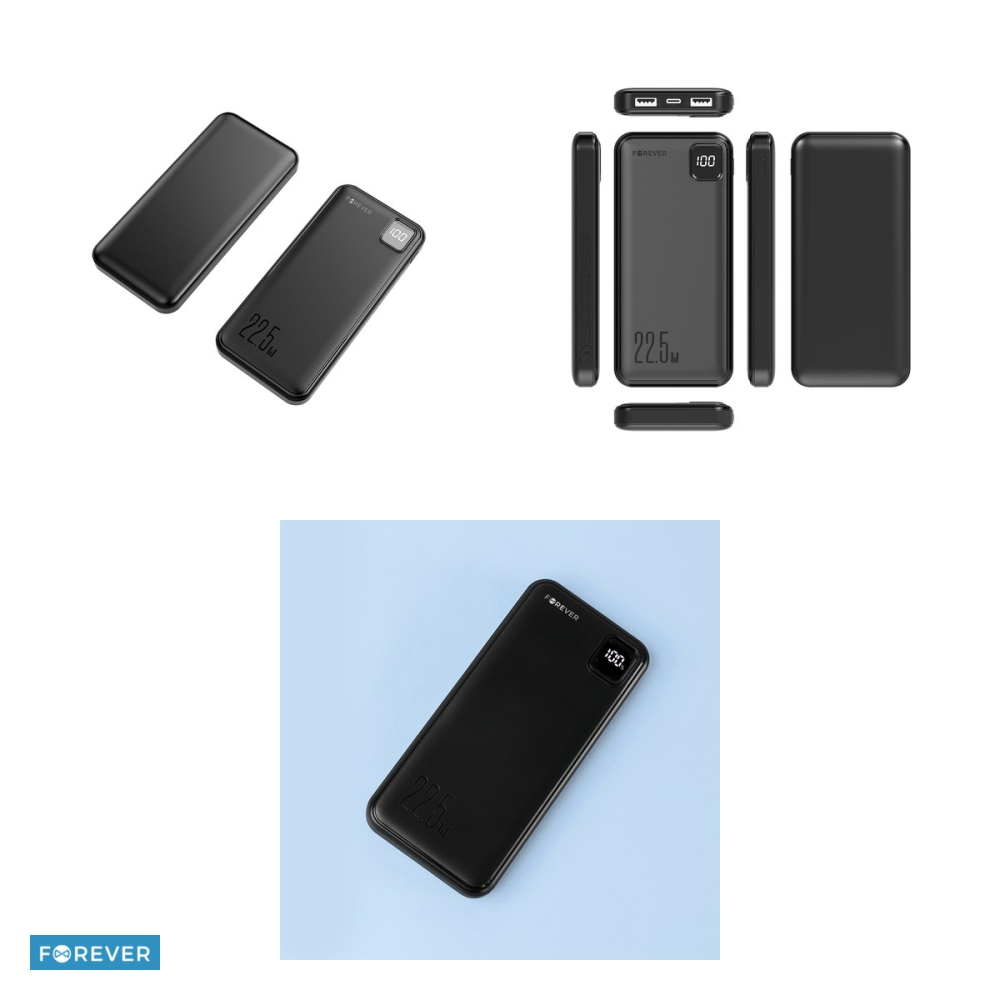 Power bank Forever TB-300 m PD QC 22,5W 10000 mAh, USB-A, USB-C, 22,50 W, Li-Poly, Negru [4]
