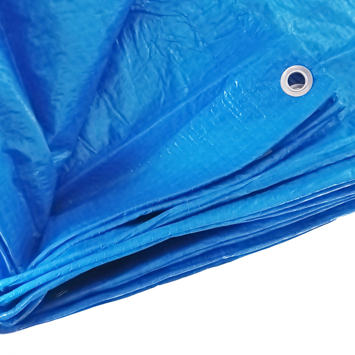 Prelata multifunctionala, 4 x 6 m, 70g/m², Topex, cu inele de prindere, albastra [3]