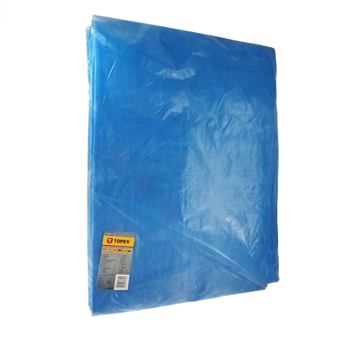 Prelata multifunctionala, 5 x 8 m, 95g/m², Topex, cu inele de prindere, albastra [4]