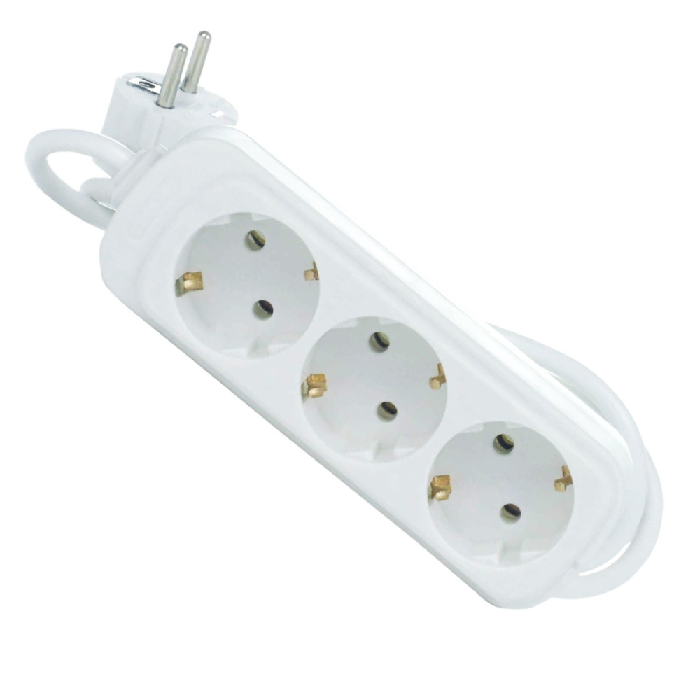 Prelungitor 3 Prize Cablu 2m 2200W Alb Versatilitate Ideala [1]