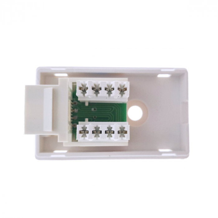 Priza cu port UTP 8P8C Cat.5e, echipata, din plastic, alba [5]