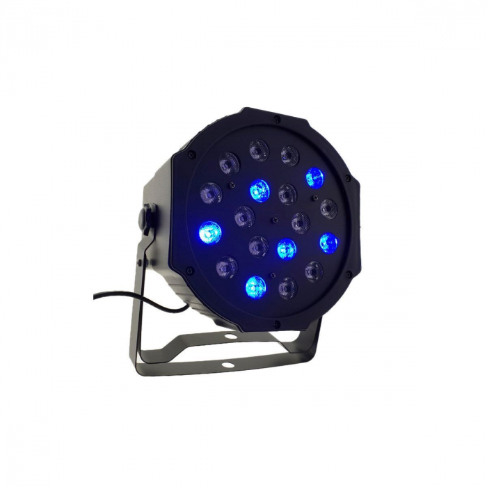 Proiector 18 Led color 1WX18, DMX, joc de lumini ambiental, club, party [2]