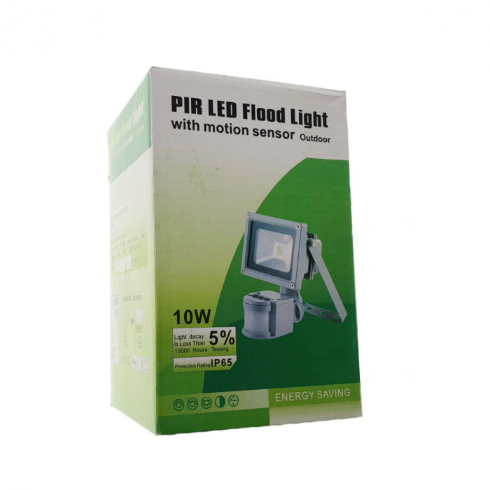 Proiector LED 10W cu senzor de miscare, IP65, negru [5]