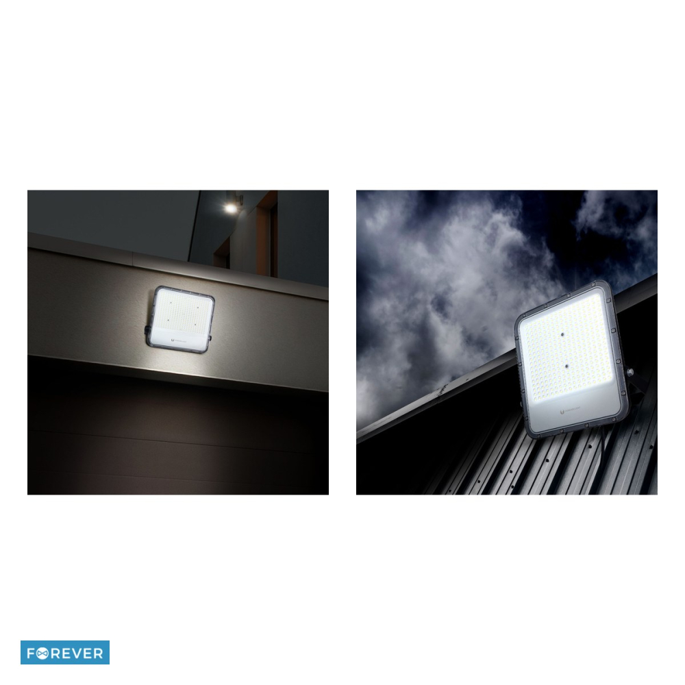 Proiector LED Forever Proxim+ 50W 4000K 7500lm PIR 230V IP65, cablu 30cm, dimensiuni 159 x 43 x 221mm, Negru [5]