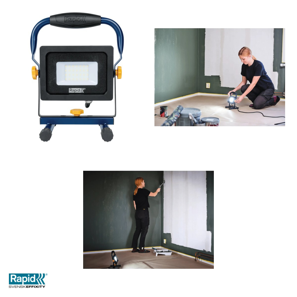 Proiector LED Rapid The Painter cu fir de 250 cm, 2000 lumeni, lumina 6000 K pentru vopsit, sticla mata, IP65, 20x266x165 mm [4]
