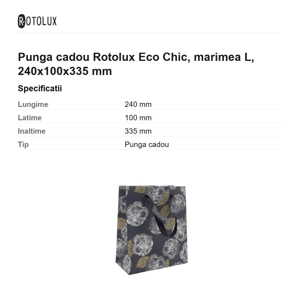 Punga cadou Rotolux Eco Chic, marimea L, 240x100x335 mm [3]
