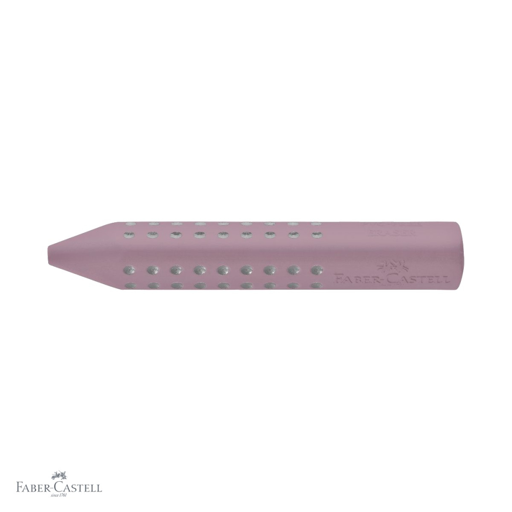 Radiera creion Faber-Castell Grip 2001 Rose, forma ergonomica triunghiulara, fara PVC [4]