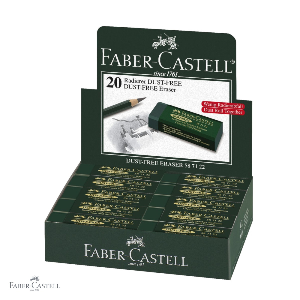 Radiera din plastic Faber-Castell Art Eraser Dust Free, consistenta omogena, pentru arta si grafica [4]
