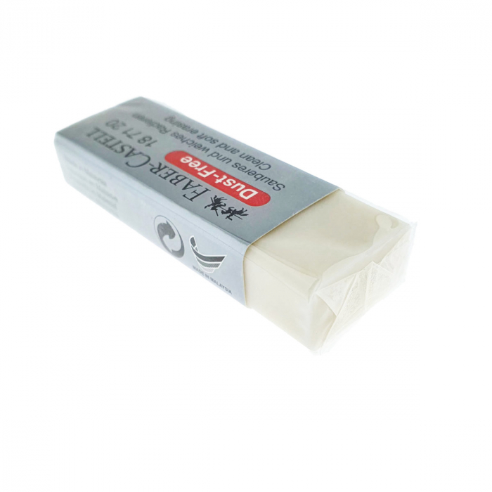 Radiera DUST FREE 20 FABER-CASTELL, dreptunghiulara, 63 x 22 x 12mm, alba [6]