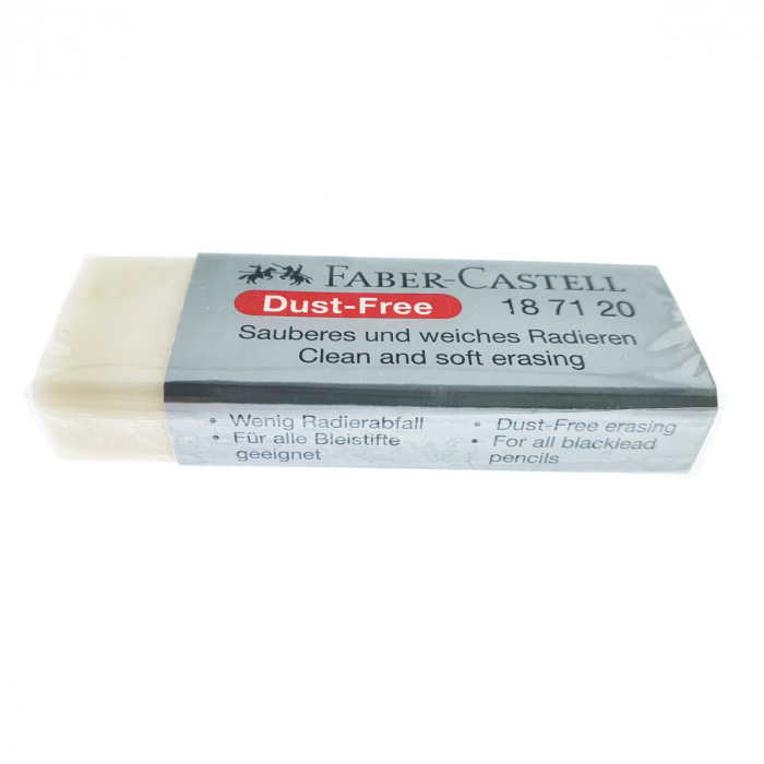 Radiera DUST FREE 20 FABER-CASTELL, dreptunghiulara, 63 x 22 x 12mm, alba [5]