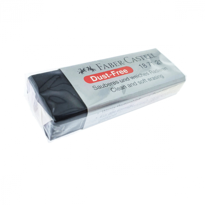 Radiera DUST FREE 20 FABER-CASTELL, dreptunghiulara, 63 x 22 x 12mm, neagra [5]