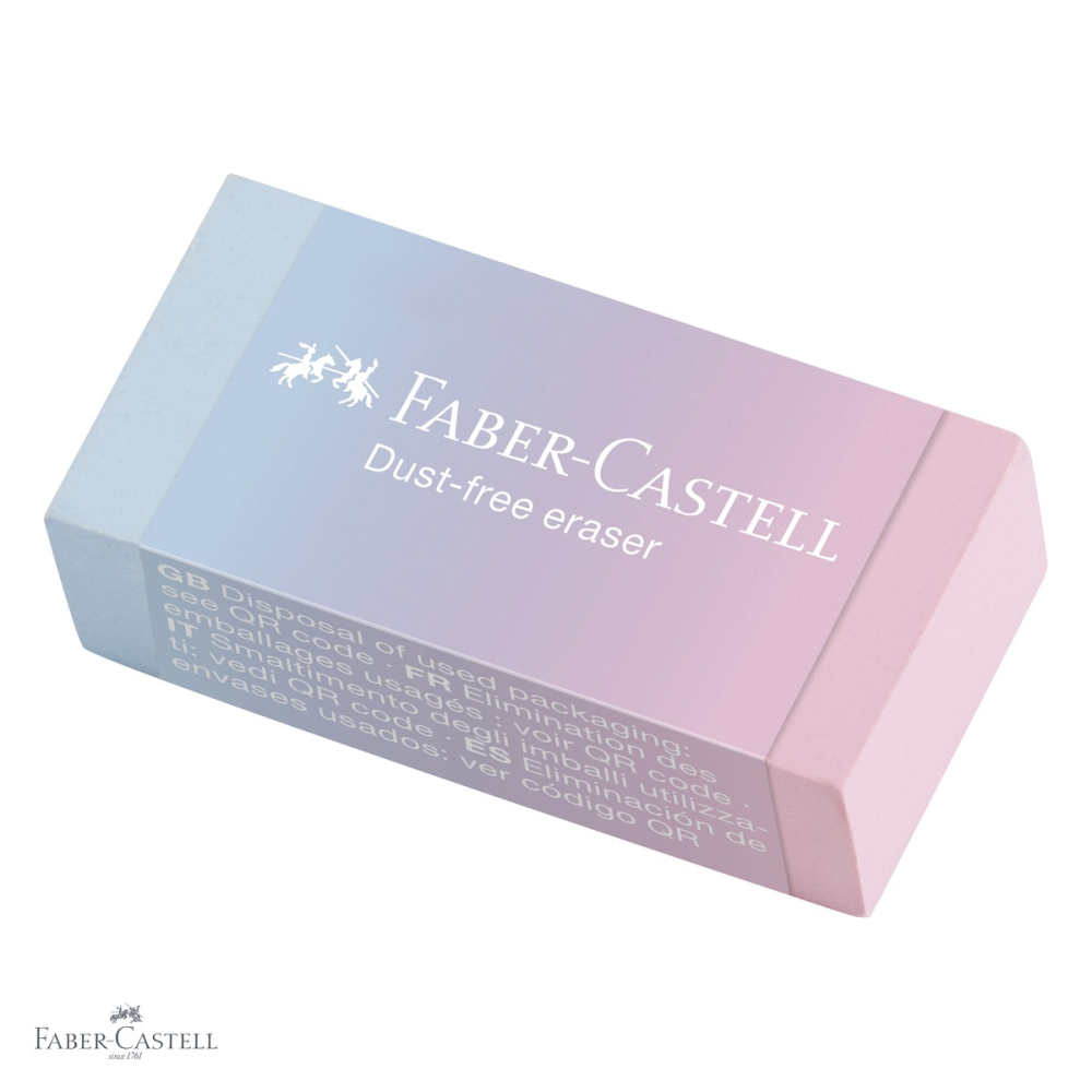Radiera Faber-Castell Flow, dust free, fara PVC, pentru creioane grafit, culori gradient [4]