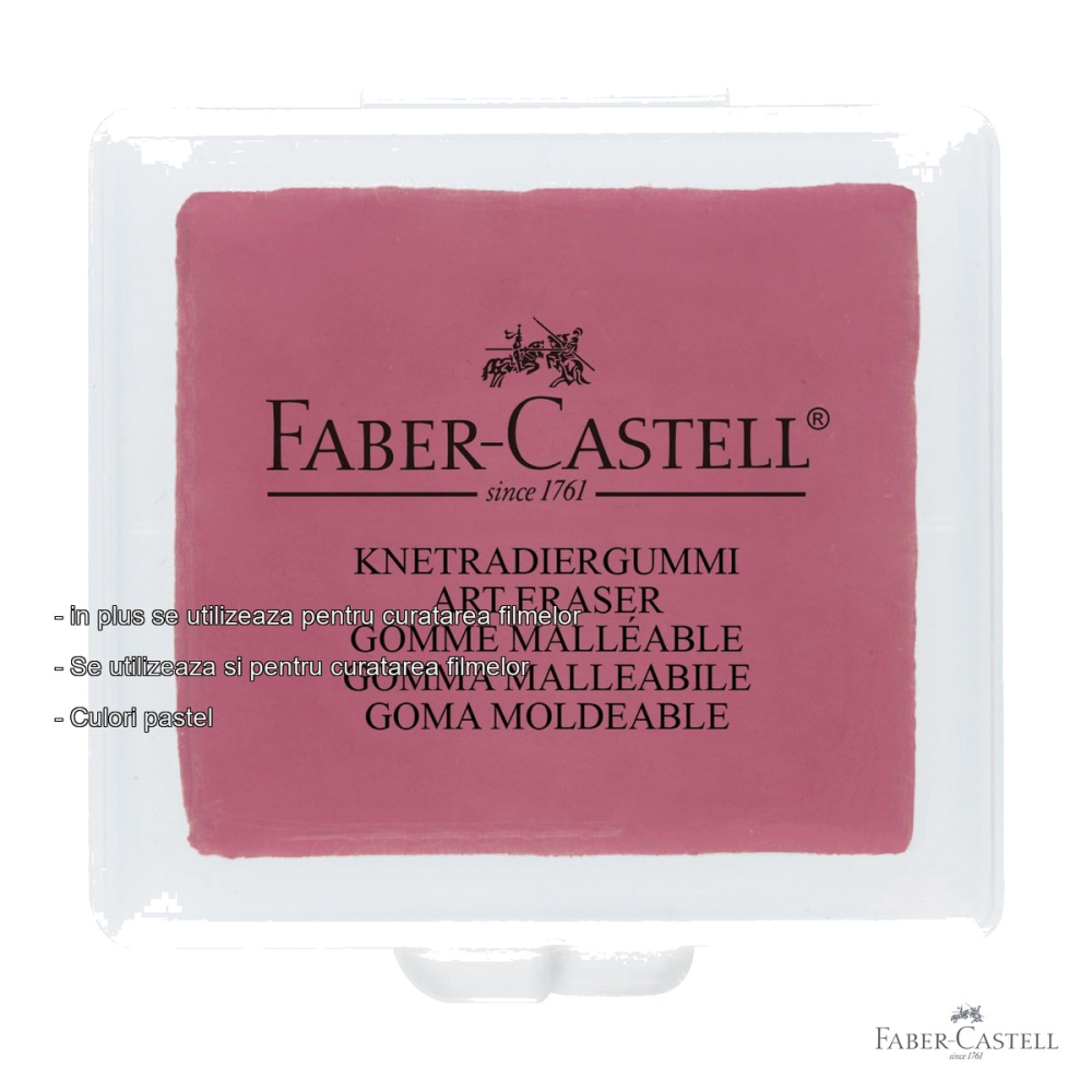 Radiera modelabila Faber-Castell, pentru desen in carbune si pastel, culori diverse [2]