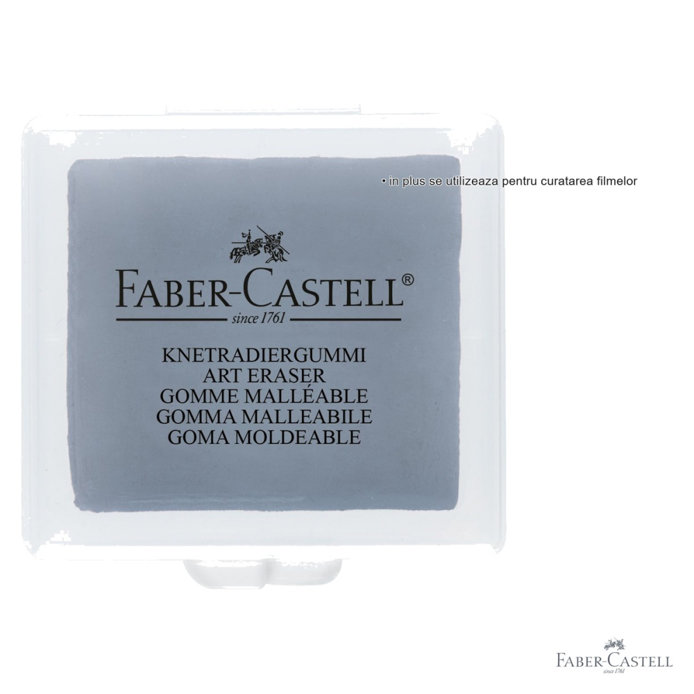 Radiera modelabila Faber-Castell, pentru desen in carbune si pastel, gri [3]