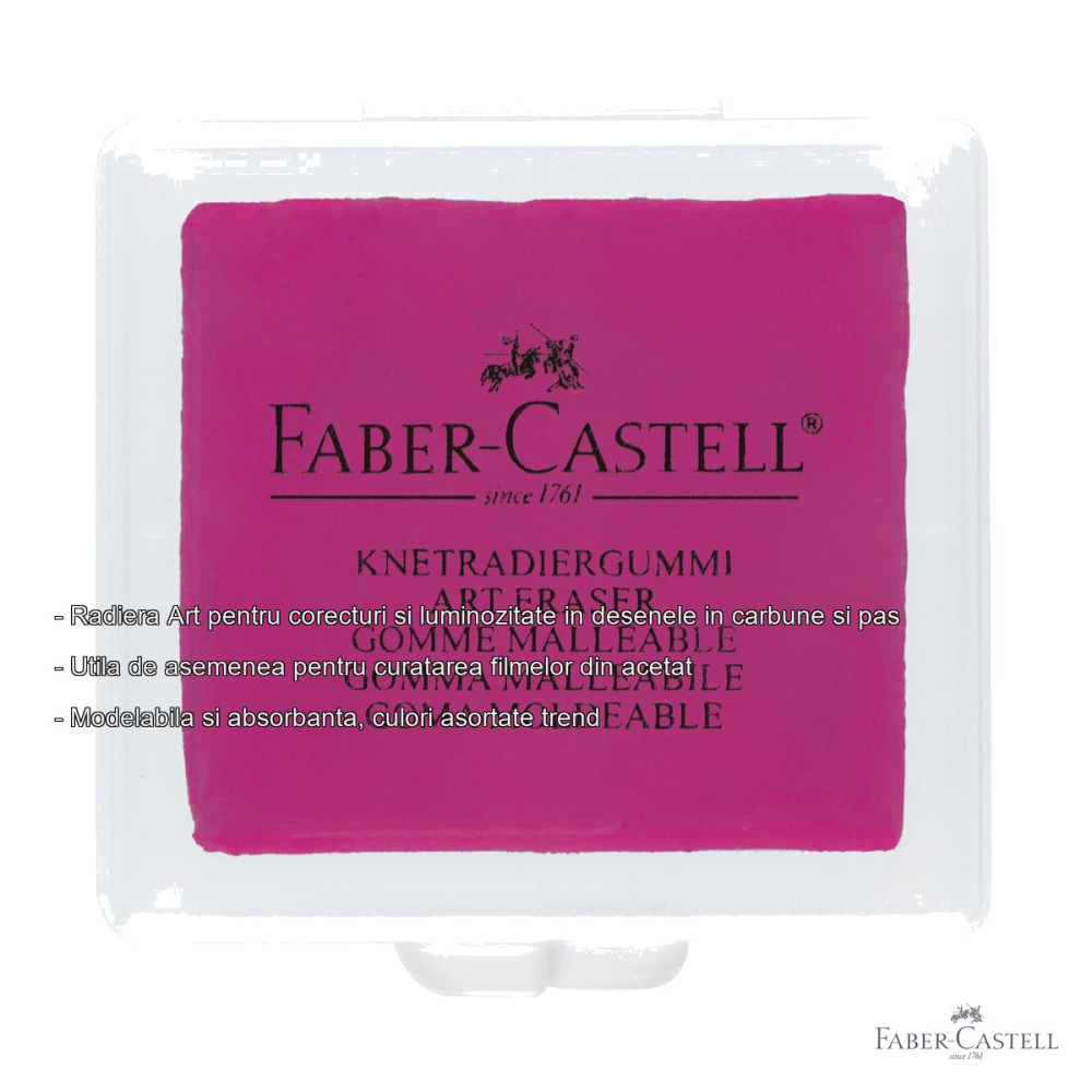 Radiera modelabila Faber-Castell Trend 2019, pentru carbune si pastel, culori asortate [2]