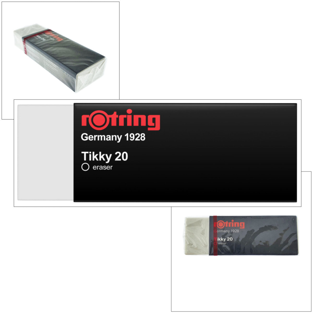 Radiera ROTRING Tikky 20, dreptunghiulara, 65 x 23 x 13mm, alba [3]