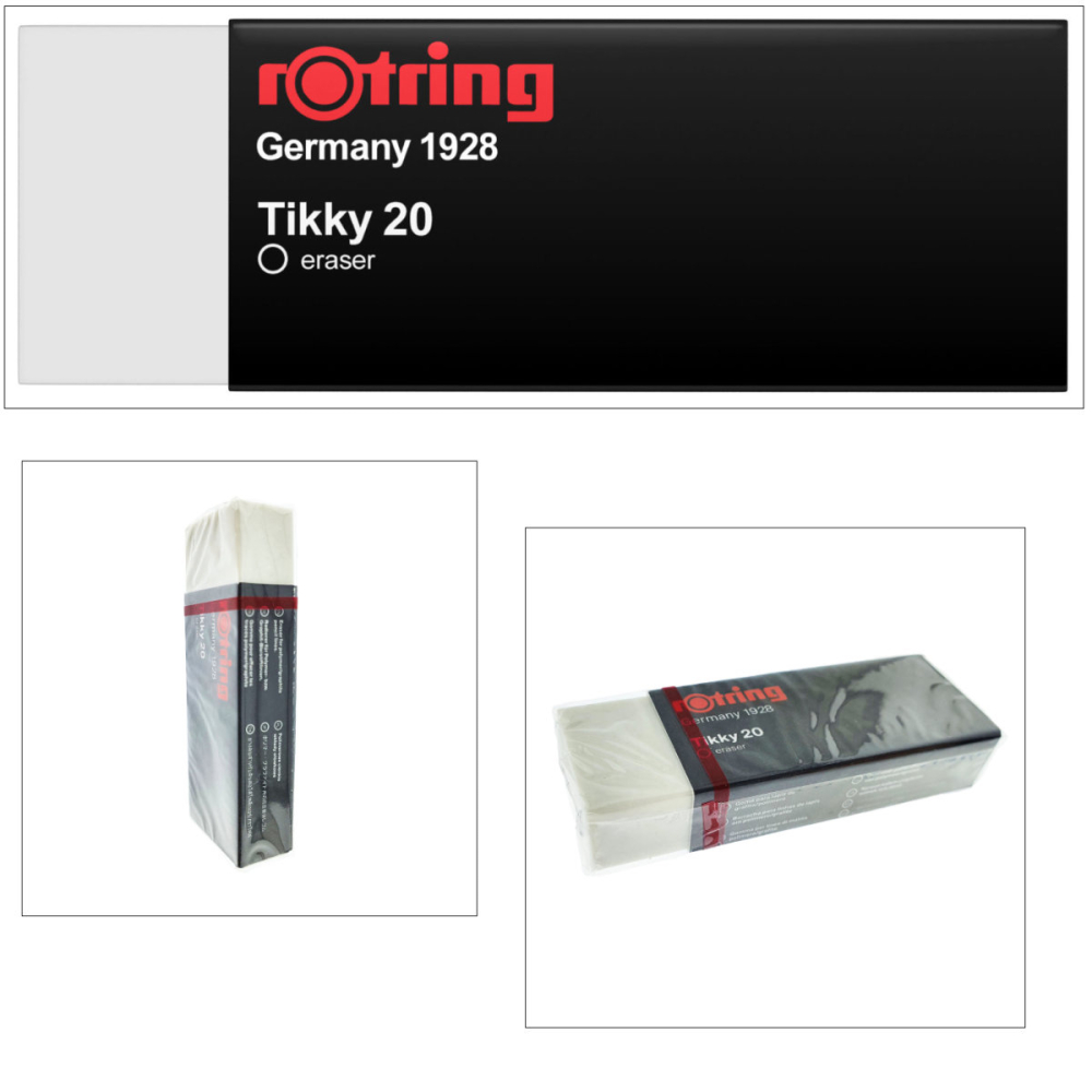 Radiera ROTRING Tikky 20, dreptunghiulara, 65 x 23 x 13mm, alba [4]
