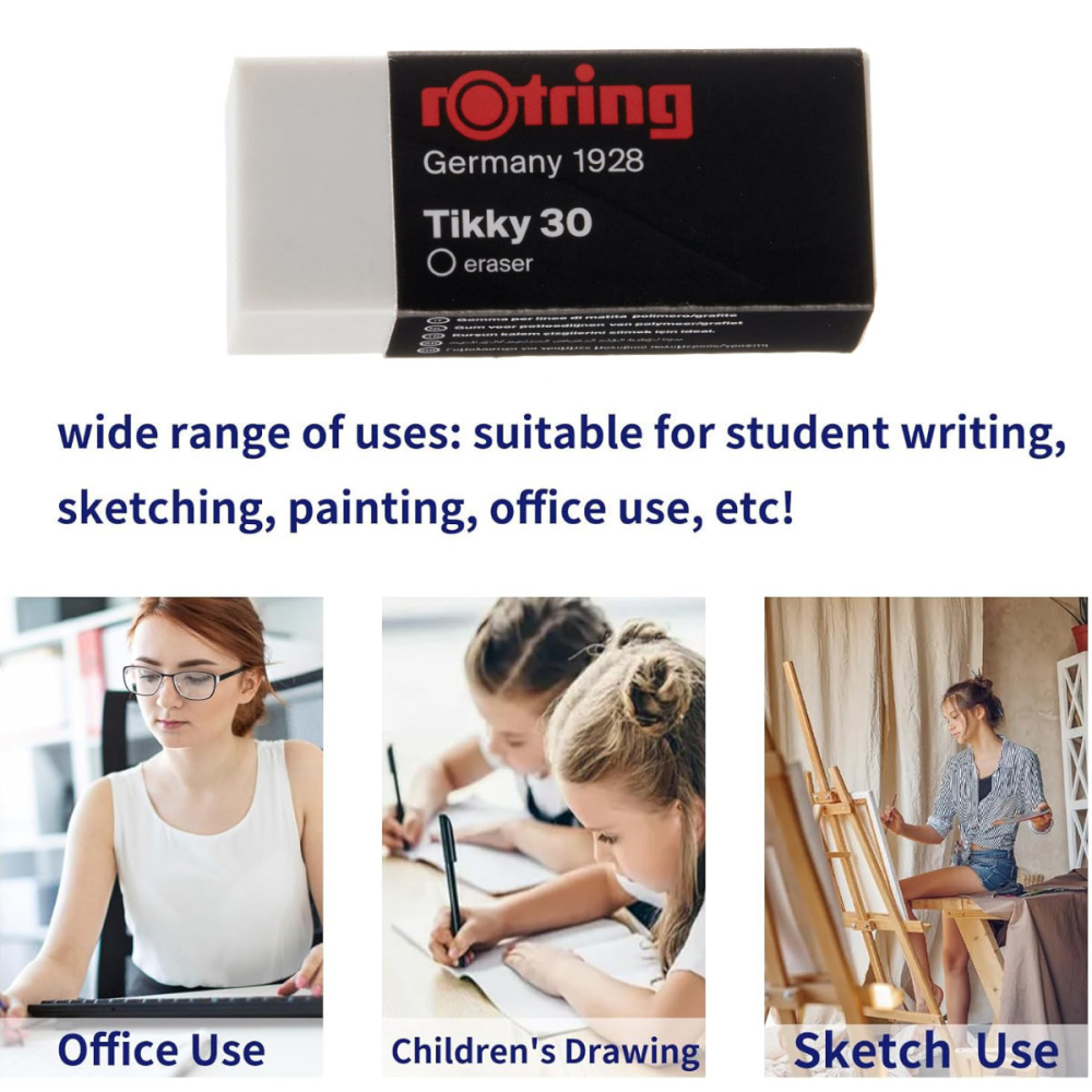 Radiera Tikky 30 Rotring pentru Stergere Curata si Precisa a Creionului Grafit, Dimensiuni 41x12x17 mm [4]