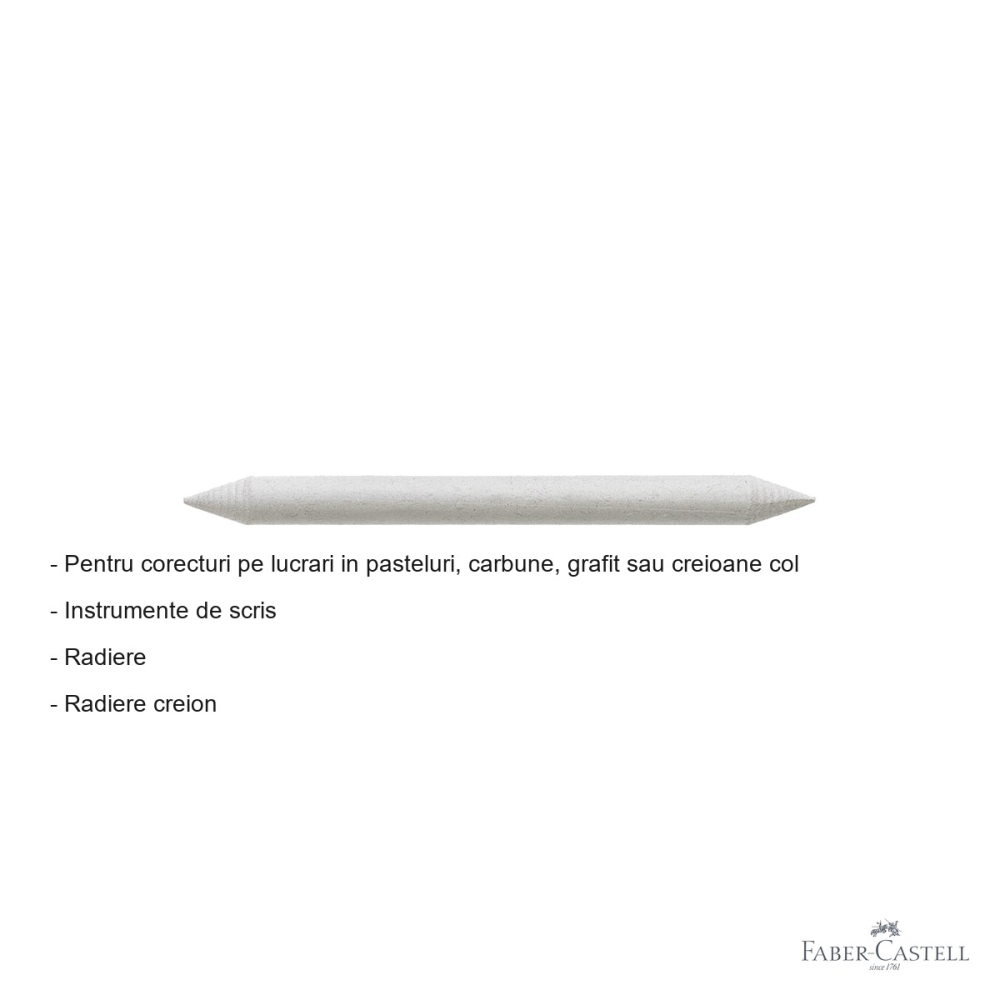 Radiera tip creion Faber-Castell, pentru carbune, pasteluri si grafit, corectii precise in desen artistic [2]
