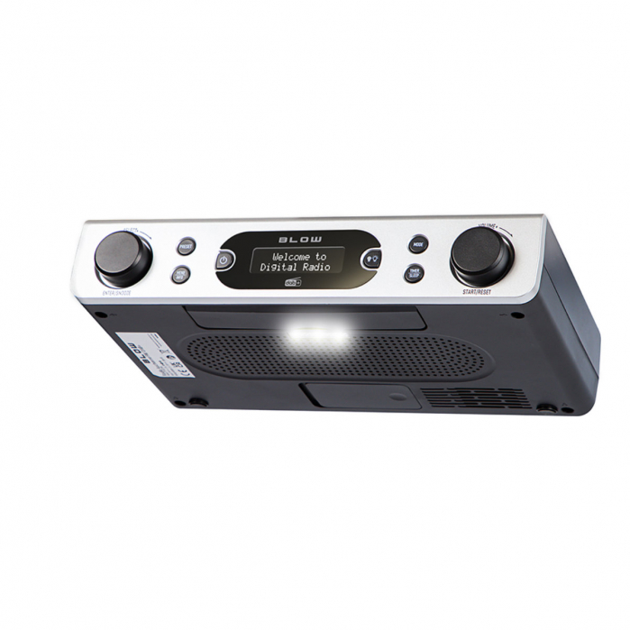 Radio portabil FM/DAB+, BLOW RK2 13417, ceas cu functie alarma, putere de iesire audio 2x 5W RMS, gri [2]