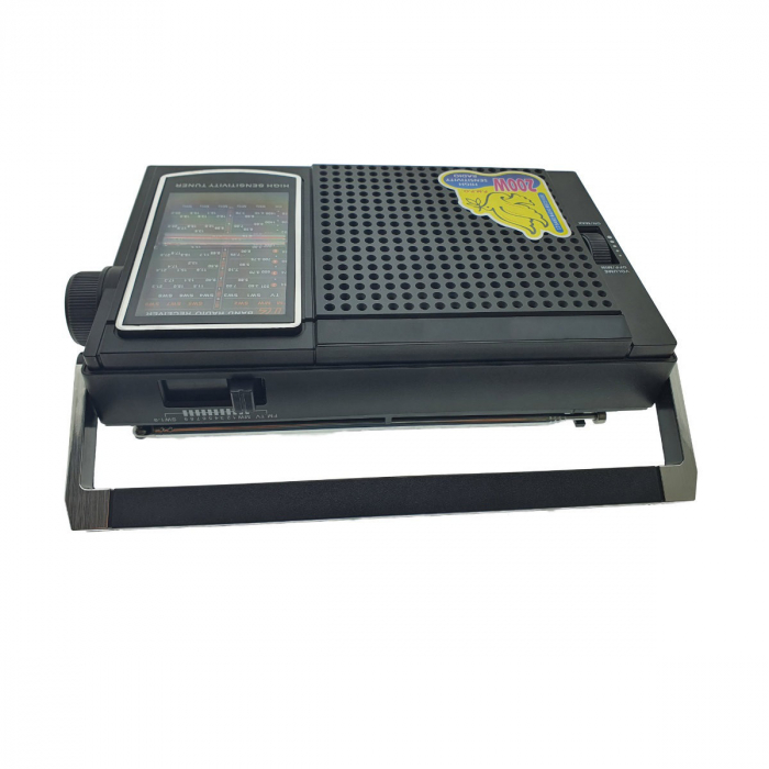 Radio portabil clasic, 12 benzi radio FM/TV/MW/SW1-9, antena telescopica, VT-42010, dimensiuni 22 x 12.5 x 6 cm, ABS, negru [2]