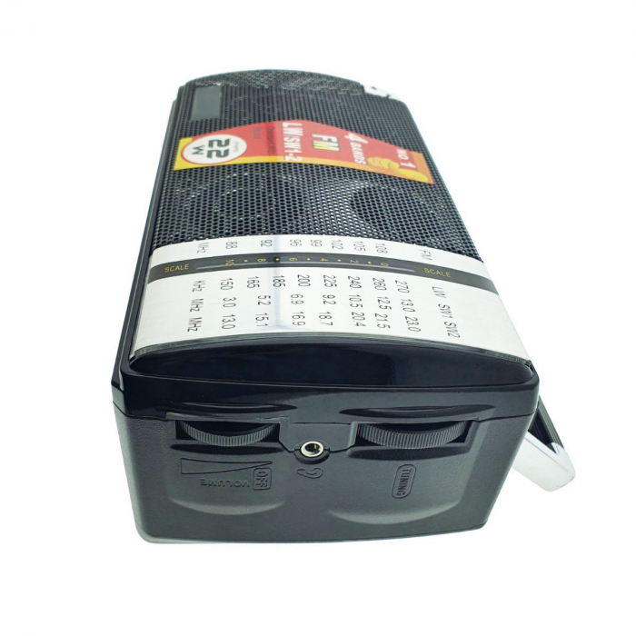 Radio portabil FM/LW/SW, cu maner, antena telescopica, VT-23300, port iesire jack 3.5mm, dimensiuni 20.5 x 11.5 x 9 cm, ABS, negru [3]