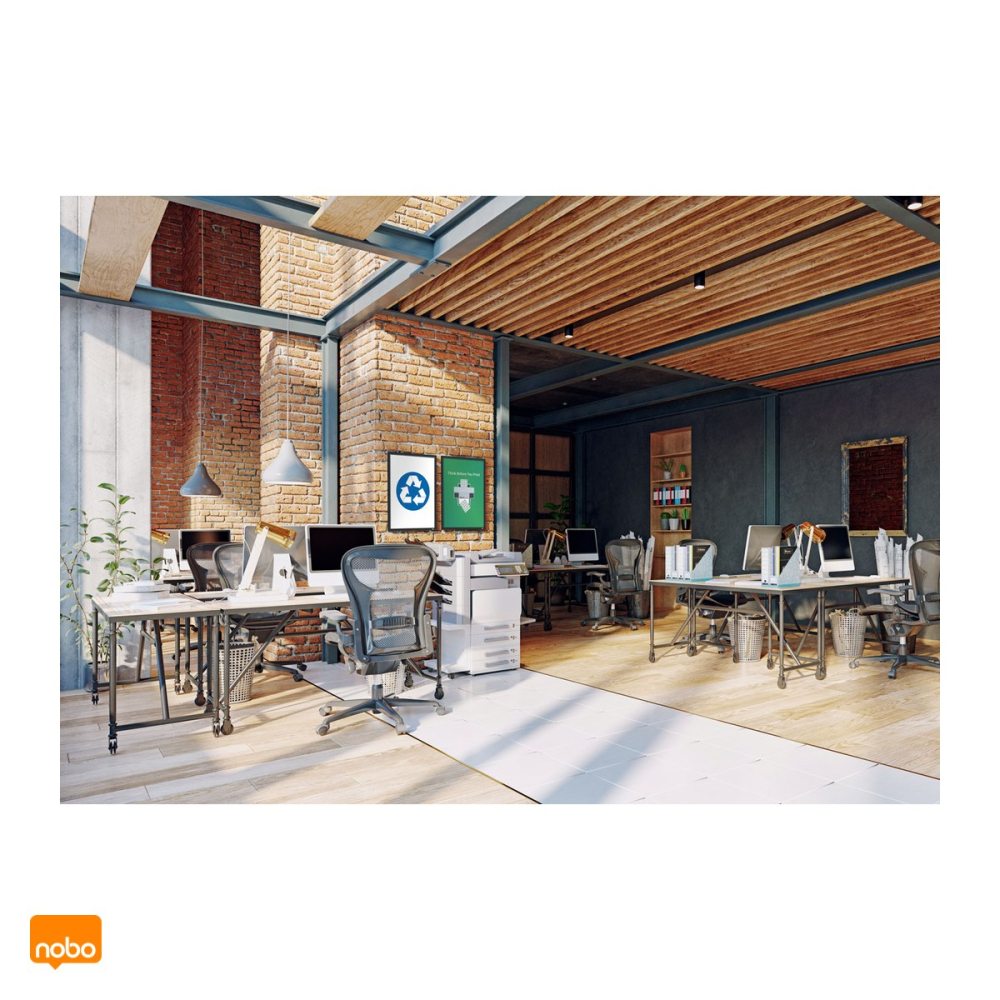 Rama click Nobo Impression Pro A4 din aluminiu, pentru perete, cu cleme cu profil redus, schimbare rapida a afisului, 235x13x325 mm, grafit [6]