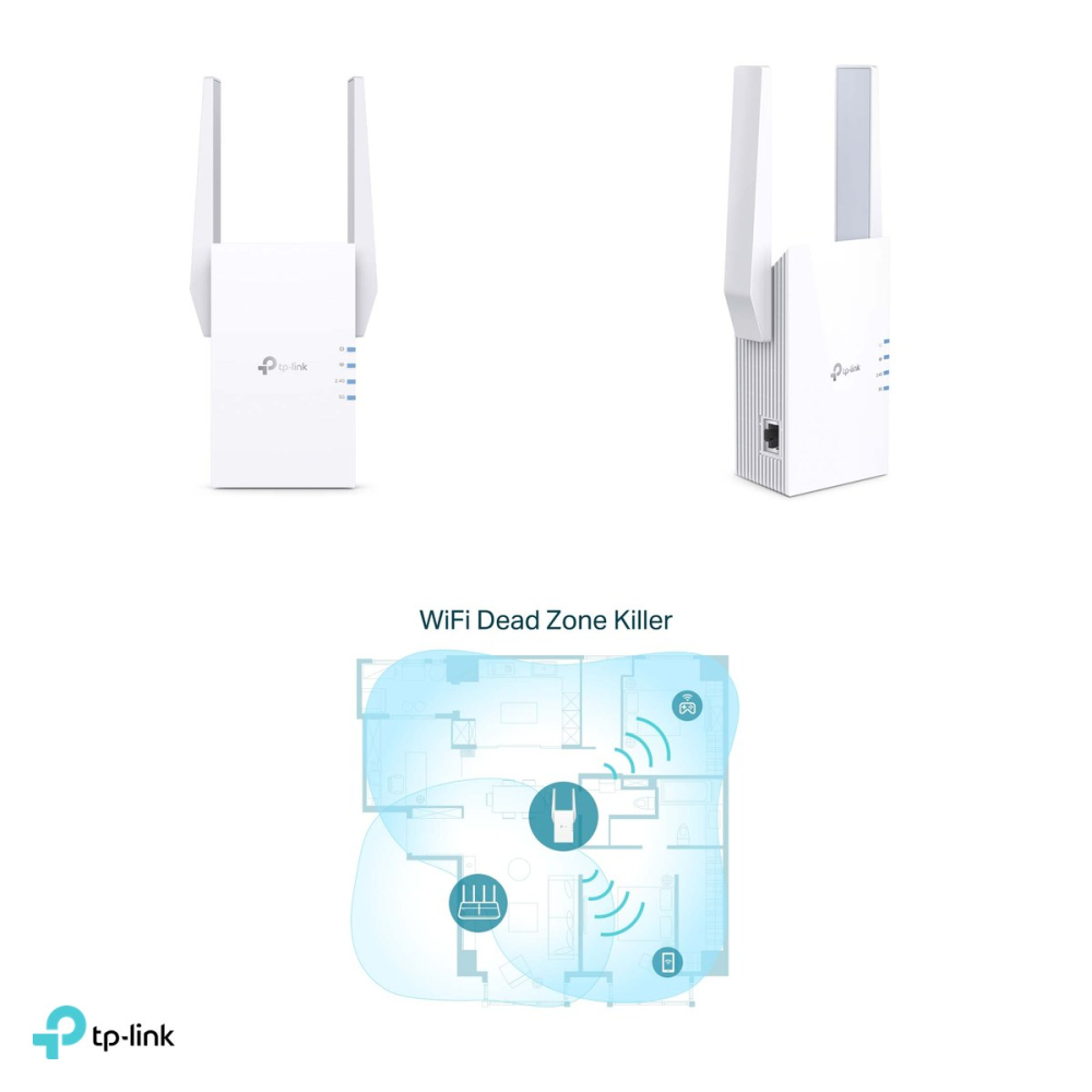 Range extender Wi-Fi 6 TP-Link RE605X, AX1800, dual-band 2.4 GHz si 5 GHz, 2 antene externe, port Gigabit Ethernet, mod Access Point, EasyMesh, RE605X [4]