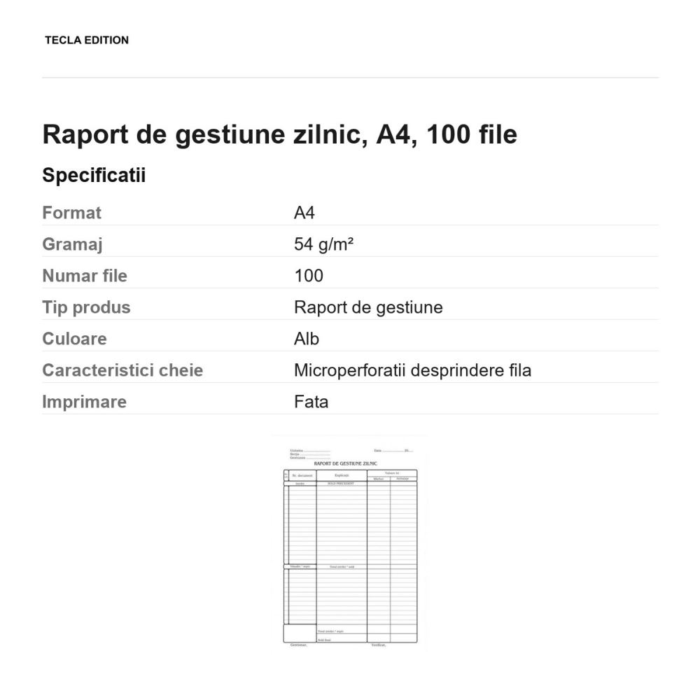 Raport de gestiune zilnic, A4, 100 file [3]