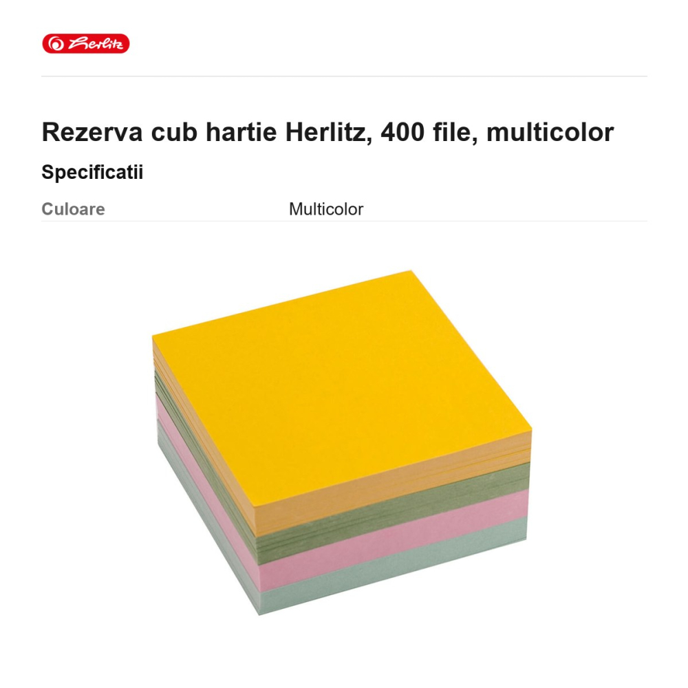 Rezerva cub hartie Herlitz, 400 file, multicolor [3]