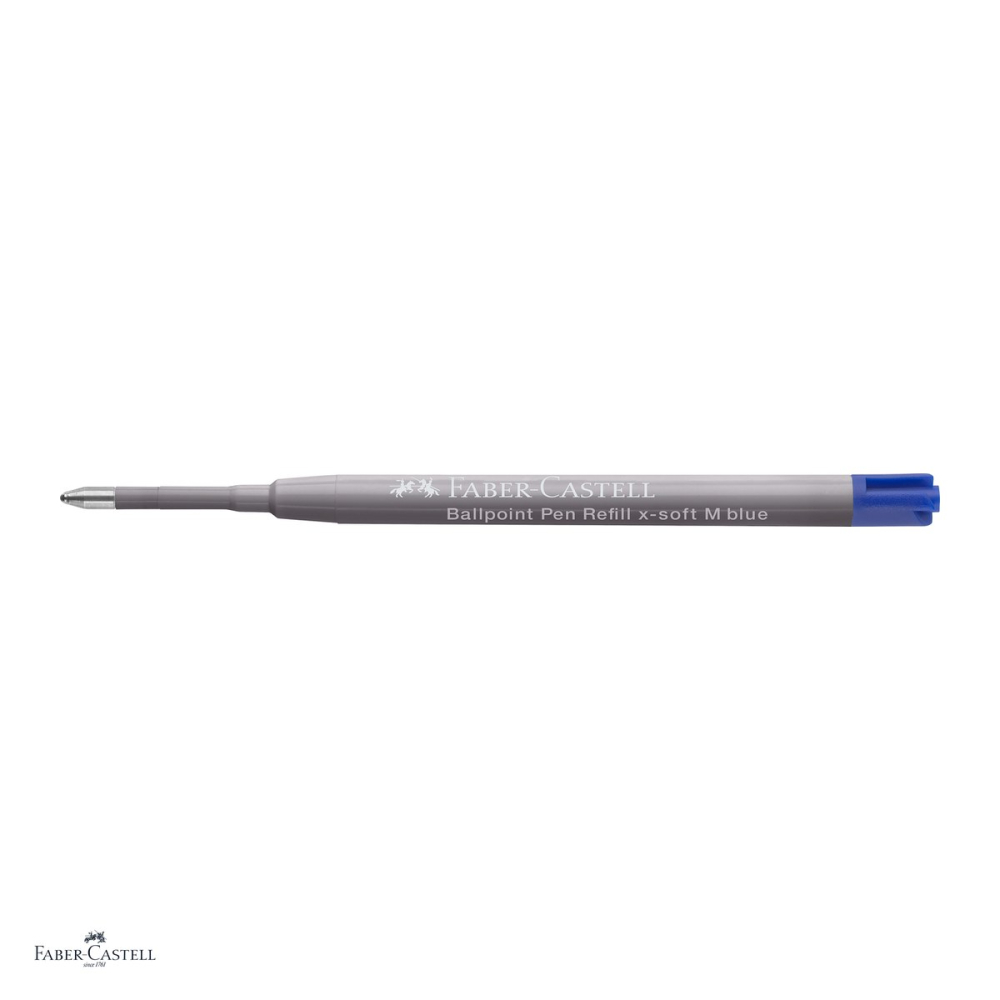 Rezerva Faber-Castell x-soft, varf M, pentru instrumente cu rezerve standard de mare capacitate, albastru [4]