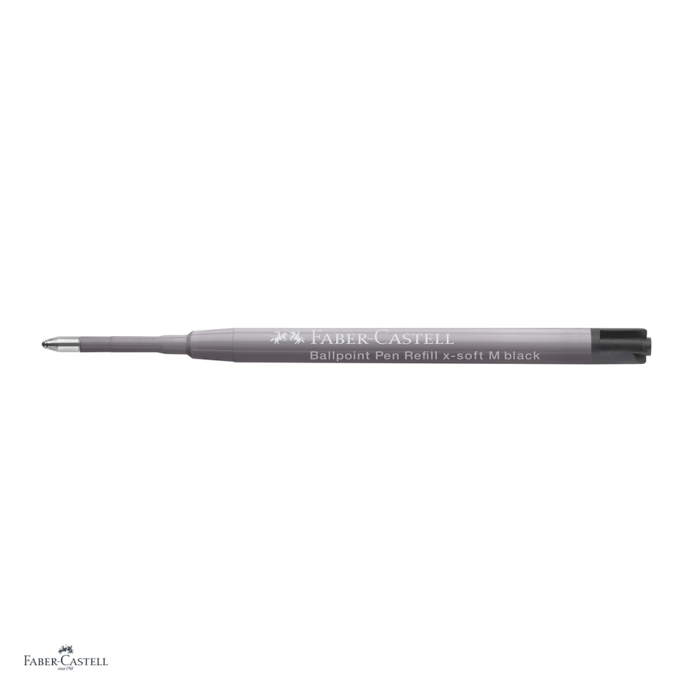 Rezerva Faber-Castell x-soft, varf M, pentru instrumente cu rezerve standard de mare capacitate, negru [4]