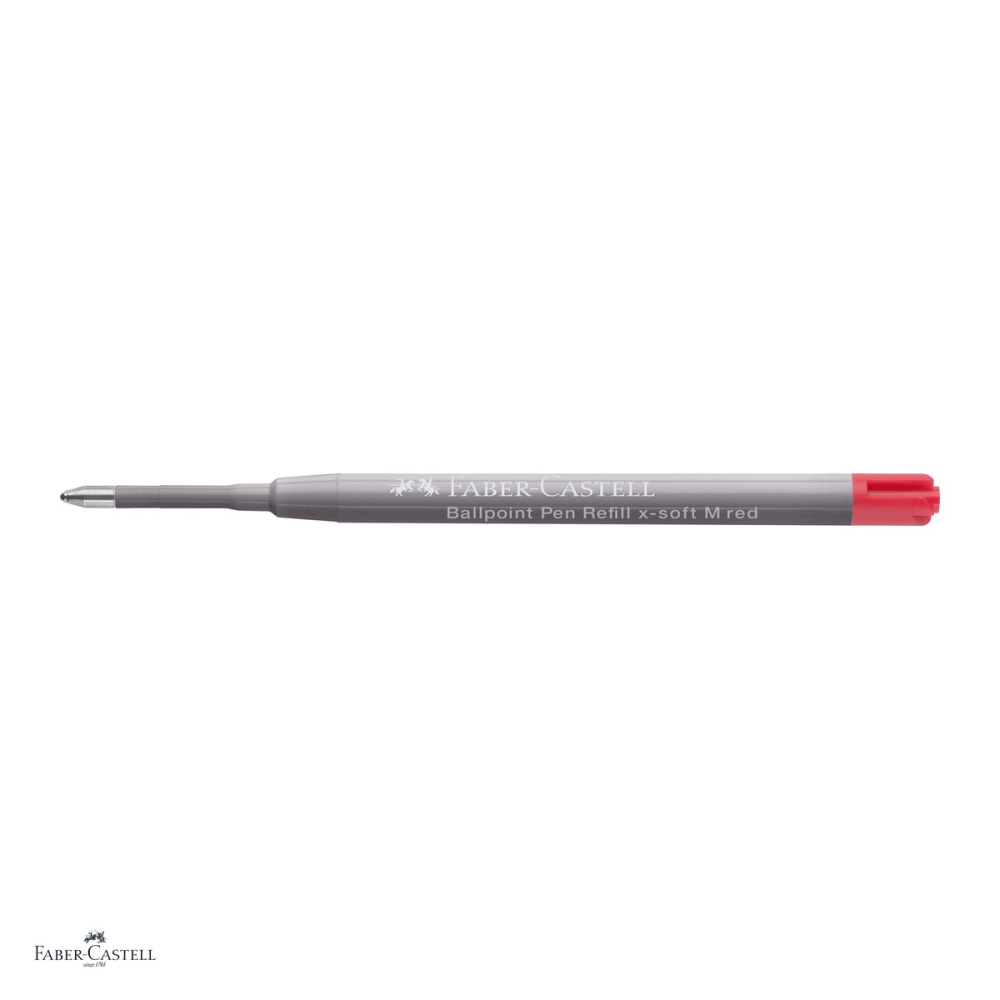 Rezerva Faber-Castell x-soft, varf M, pentru instrumente cu rezerve standard de mare capacitate, rosu [4]