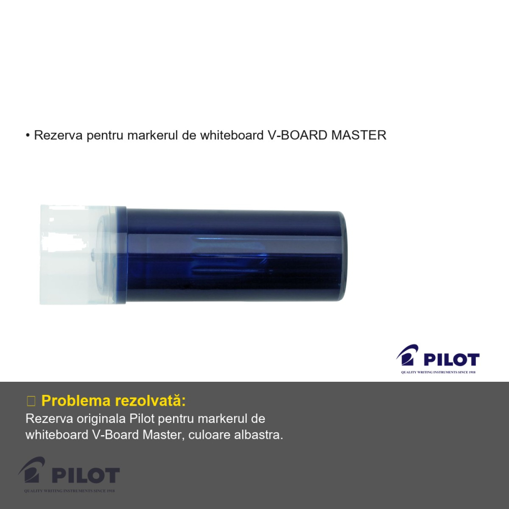 Rezerva marker whiteboard Pilot V-Board Master, albastru, pentru tabla alba [3]